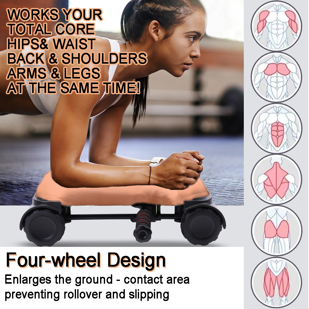 Ab Roller, 4 Wheel Automatic R - огляд і ціна Ab Roller Wheel With Elbow Support