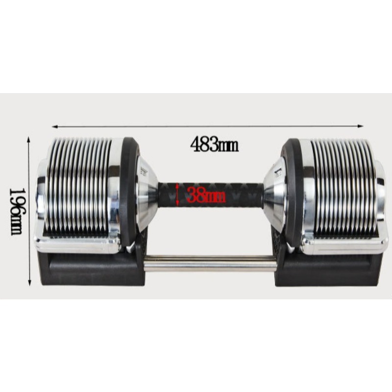 32kg Per Dumbbell Silver Adjus - огляд і ціна Adjustable Dumbbell Pair 40Kg